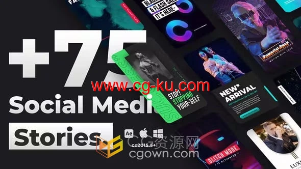AE模板75多个社交媒体短视频模板下载的图片1