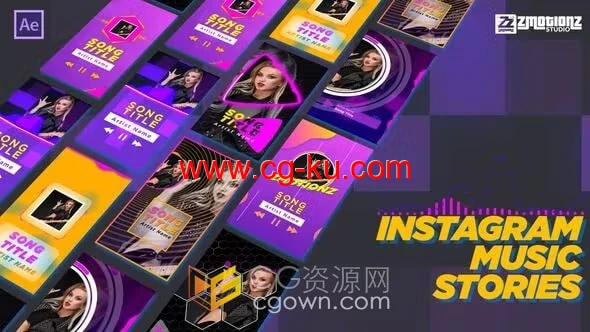 Music音乐可视化新专辑歌曲宣传短视频-AE模板的图片1