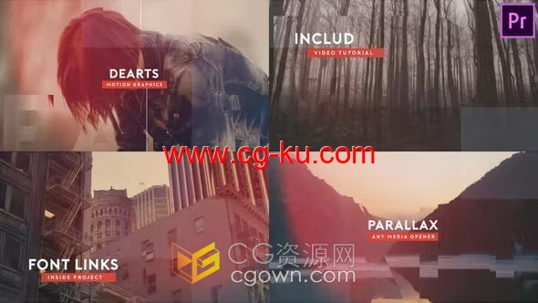 视觉效果宣传幻灯片图文动画效果视频-PR模板下载的图片1