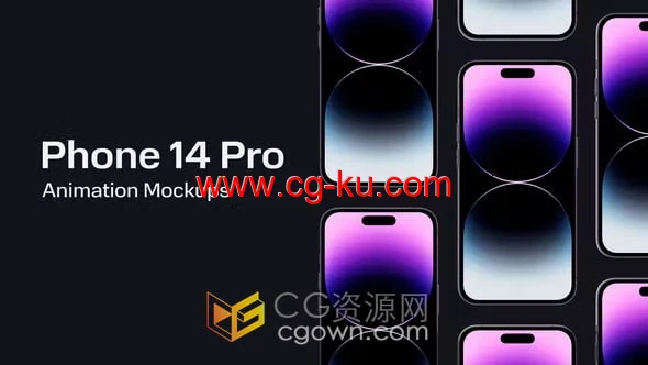 iPhone14动画3D样机介绍APP应用程序促销视频-AE模板的图片1