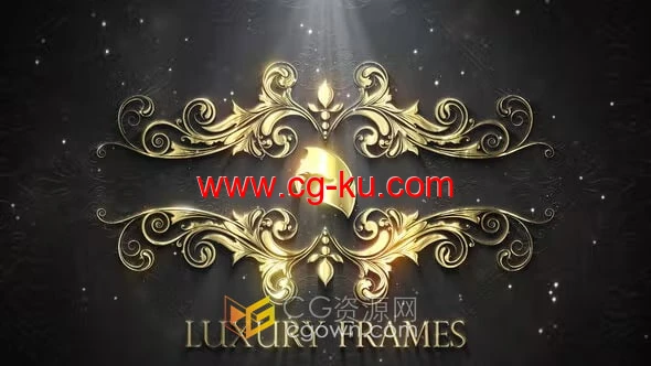 豪华皇家标志动画金色金属LOGO视频片头-AE模板的图片1