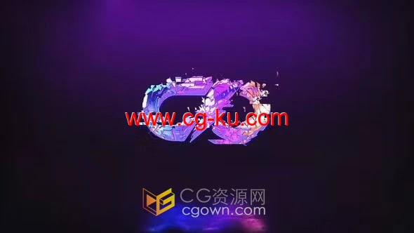 赛博朋克高科技碎片故障特效视频片头-AE模板的图片1