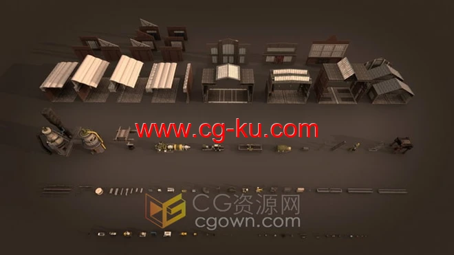 工厂场景工业环境3D模型生产线造炼油厂管道汽车厂等 工厂场景工业环境3D模型生产线造炼油厂管道汽车厂等的图片2