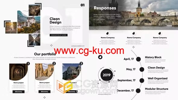 企业演示幻灯片品牌业务宣传视频-AE模板下载的图片1