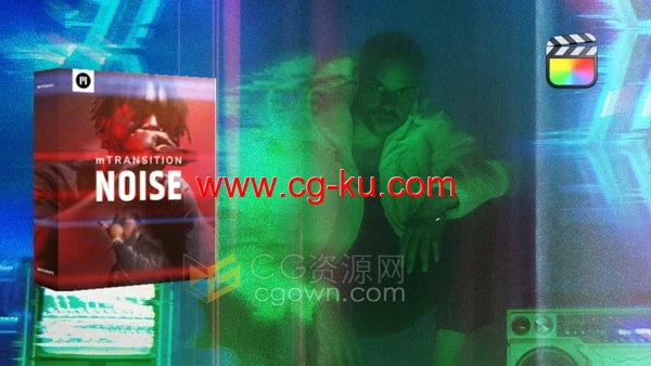 mTransition Noise FCPX插件曝光划痕扭曲变形视频转场69种过渡预设的图片1