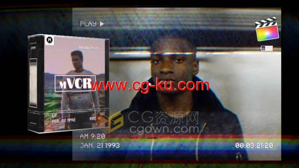 mVCR FCPX插件复古磁带录像机画面录制播放损坏30种视觉效果的图片1