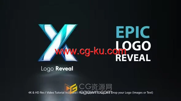 AE模板-简单发光标志动画企业社交媒体视频开场简短LOGO片头的图片1