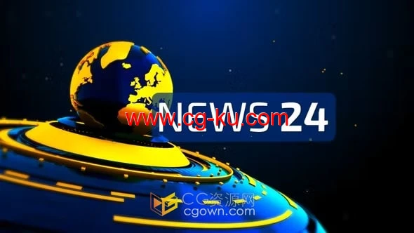 AE模板-News Opener V2电视广播新闻片头3D地球仪动画的图片1