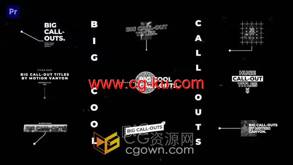 PR模板工程-独特标注元素Big Call Outs线条呼出高亮注释标题动画的图片1