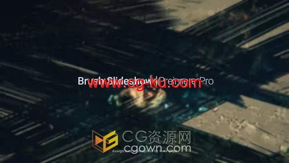 PR模板-Brush Slideshow笔刷遮罩视差水彩画效果视频相册宣传的图片1