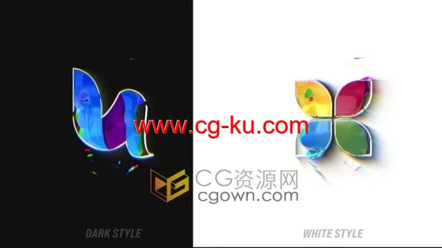 LOGO轮廓生长动画飞溅填充演绎视频片头-AE模板的图片1