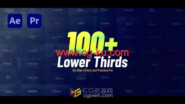 AE与PR模板-100个时尚现代创意标题用于品牌宣传视频字幕动画的图片1