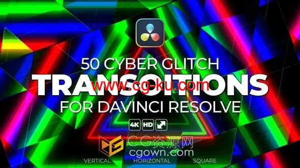 50种故障毛刺扭曲特效视频转场过渡效果-DR达芬奇模板的图片1