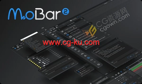 AE脚本MoBar v2.1拥有150多个快捷命令工具箱 AE脚本MoBar v2.1拥有150多个快捷命令工具箱的图片1