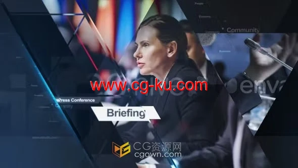 AE模板-企业事件分析行业简报新闻采访新闻发布会开场视频的图片1