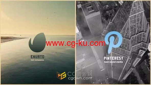 经典笔刷动画快速LOGO片头-下载AE标志模板的图片1