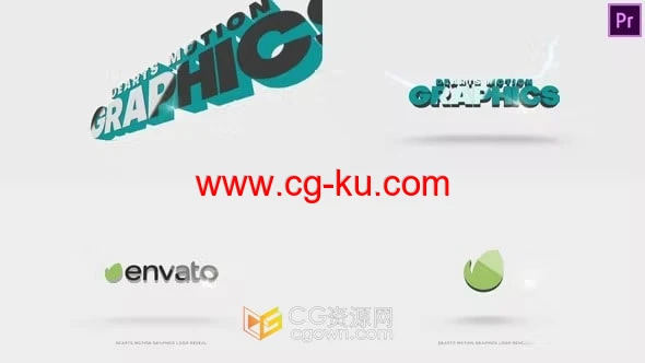 快闪文字标题揭示3D标志动画-PR LOGO模板的图片1