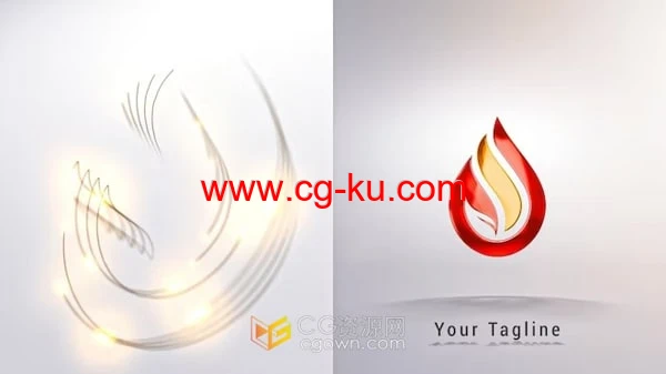 企业logo演绎标志视频片头带背景音乐素材-AE模板的图片1