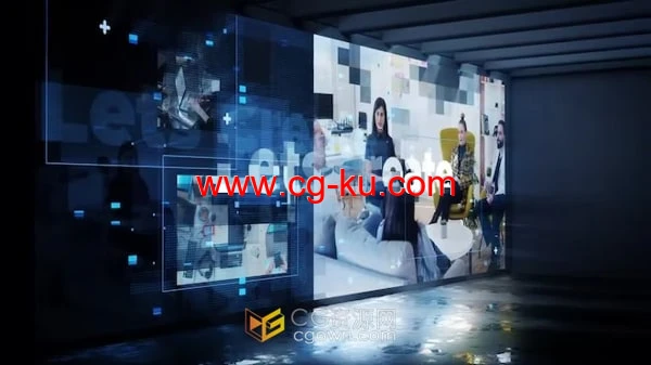 5组场景LED屏幕效果介绍现代商业宣传视频-AE模板的图片1