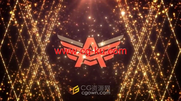 闪闪发光线条粒子背景晚会活动开场视频片头带音乐-AE模板的图片1