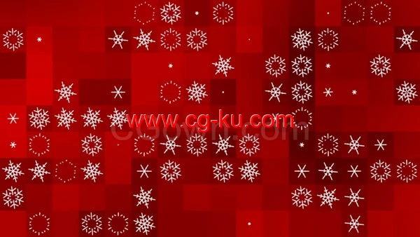 圣诞雪花元素红色喜庆背景视频素材免费下载的图片1