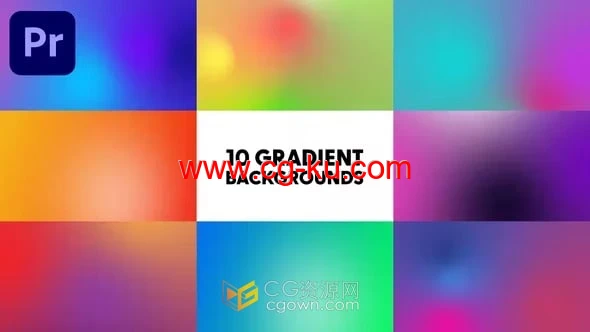 10种活力时尚渐变背景动画PR背景视频模板的图片1