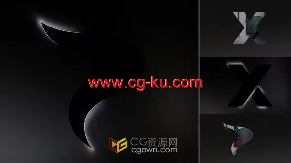 AE模板-大气优雅光线轮廓描边LOGO动画电影标志片头的图片1