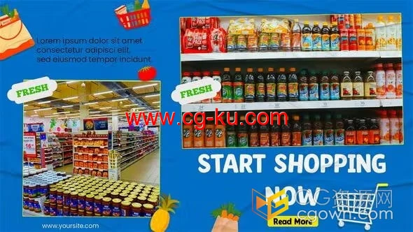 超市宣传片电商平台网上商场年终促销广告-AE视频模板的图片1