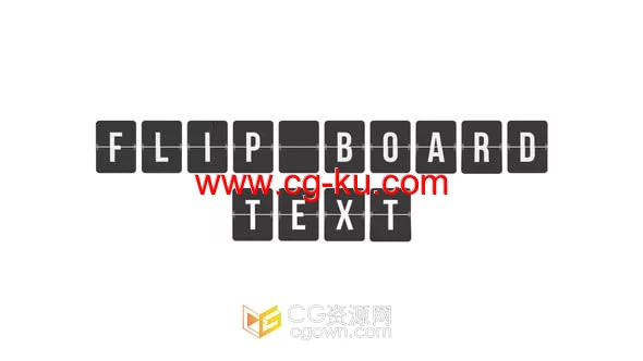 AE模板-翻转板文本机场航班信息火车站时刻表3d翻转文字动画的图片1