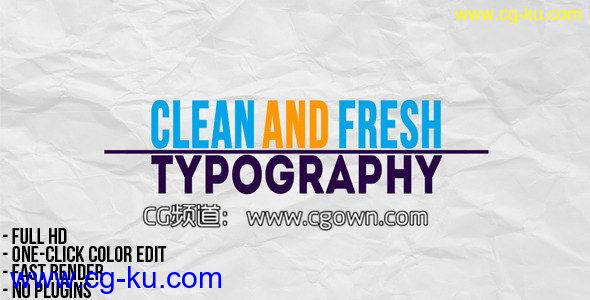 时尚排版演示Videohive Typographic Presentation AE模板的图片1