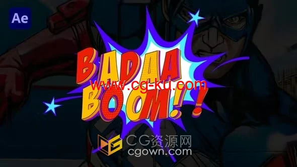 3D卡通动画文字标题综艺节目字幕特效-AE模板的图片1