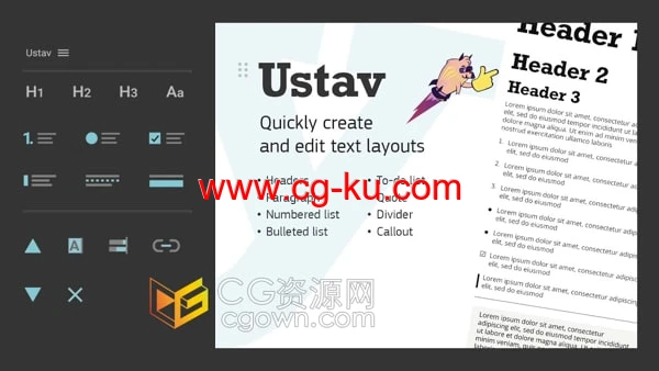 Ustav v1.0.1 AE脚本快速创建编辑文本排版布局设计 Ustav v1.0.1 AE脚本快速创建编辑文本排版布局设计的图片1