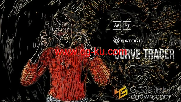 AE/PR制作抽象线条填充描绘画面效果插件Curve Tracer v1.0.2 AE/PR制作抽象线条填充描绘画面效果插件Curve Tracer v1.0.2的图片1