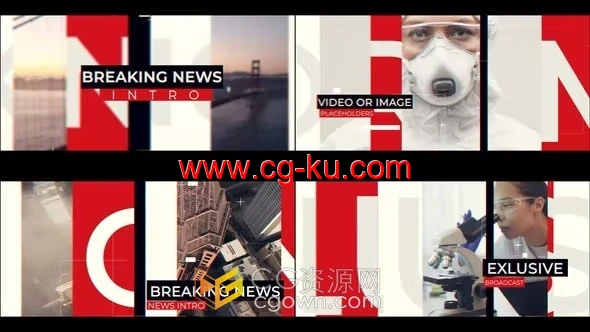 每日热点事件生活新闻介绍开场视频片头-AE模板的图片1