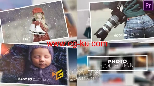 照片集PR模板套用照片幻灯片视频相册制作的图片1