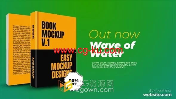 Book Mockup AE模板3D书籍样机展示动画模板设计的图片1