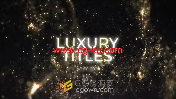 耀斑闪光粒子特效场景宣传文字标题活动开场视频-AE模板的图片1