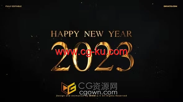 2023新年元旦现场倒数开场片头倒计时10秒视频-AE模板的图片1