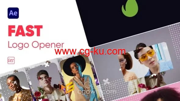 快速图片或视频展示动画品牌介绍LOGO片头-AE模板的图片1