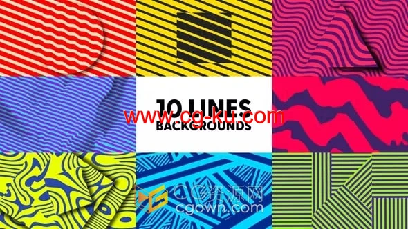 10种线条图形动画背景视频效果4K分辨率-AE模板的图片1
