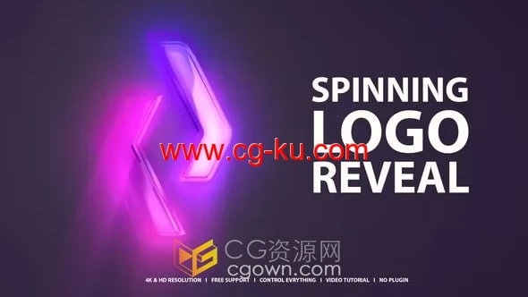 发光LOGO特效动画4K分辨率视频片头-AE模板的图片1