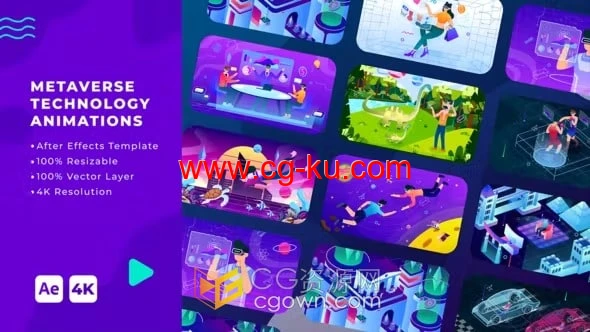 10组元界科技介绍MG动画4K分辨率-AE模板下载的图片1