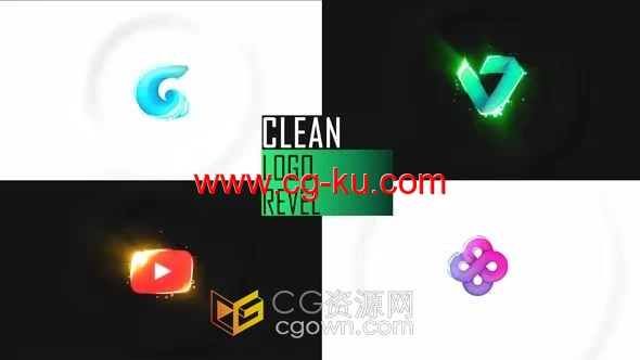 干净明亮LOGO动画演绎视频片头-DR达芬奇模板的图片1