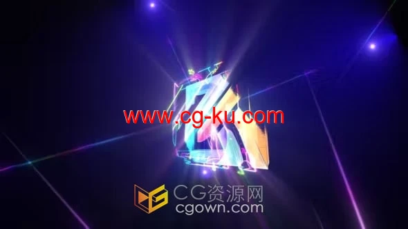 五颜六色失真抽象LOGO视频片头动画制作-AE模板的图片1