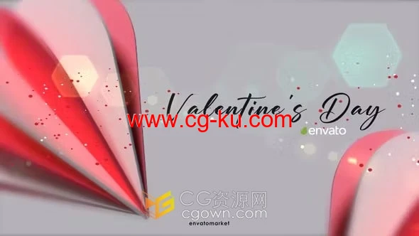 2023年情人节活动推广宣传开场视频片头-AE模板的图片1