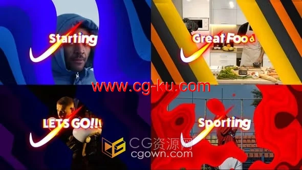 4组文字标题转场效果过渡动画PR模板下载的图片1