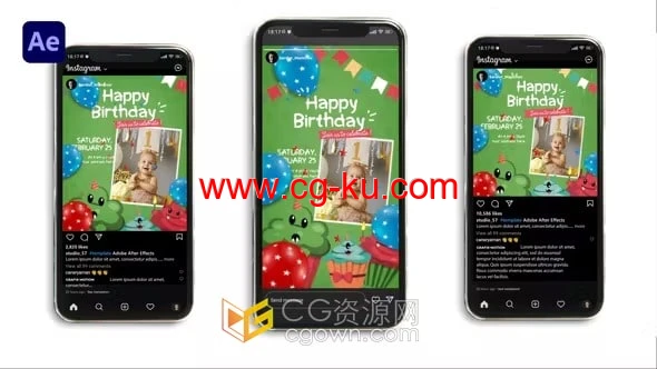 儿童生日快乐短视频AE模板小短视频制作的图片1