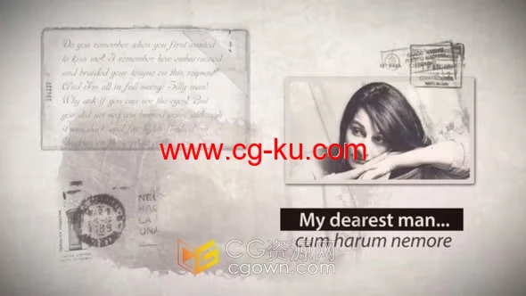 爱语复古照片幻灯片视频相册动画制作PR模板的图片1