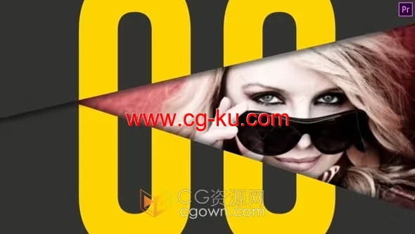 切割分层图形遮罩倒数开场视频片头动画-PR模板的图片1
