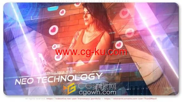 数字电影媒体开场白人工智能高科技信息宣传片视频-AE模板的图片1